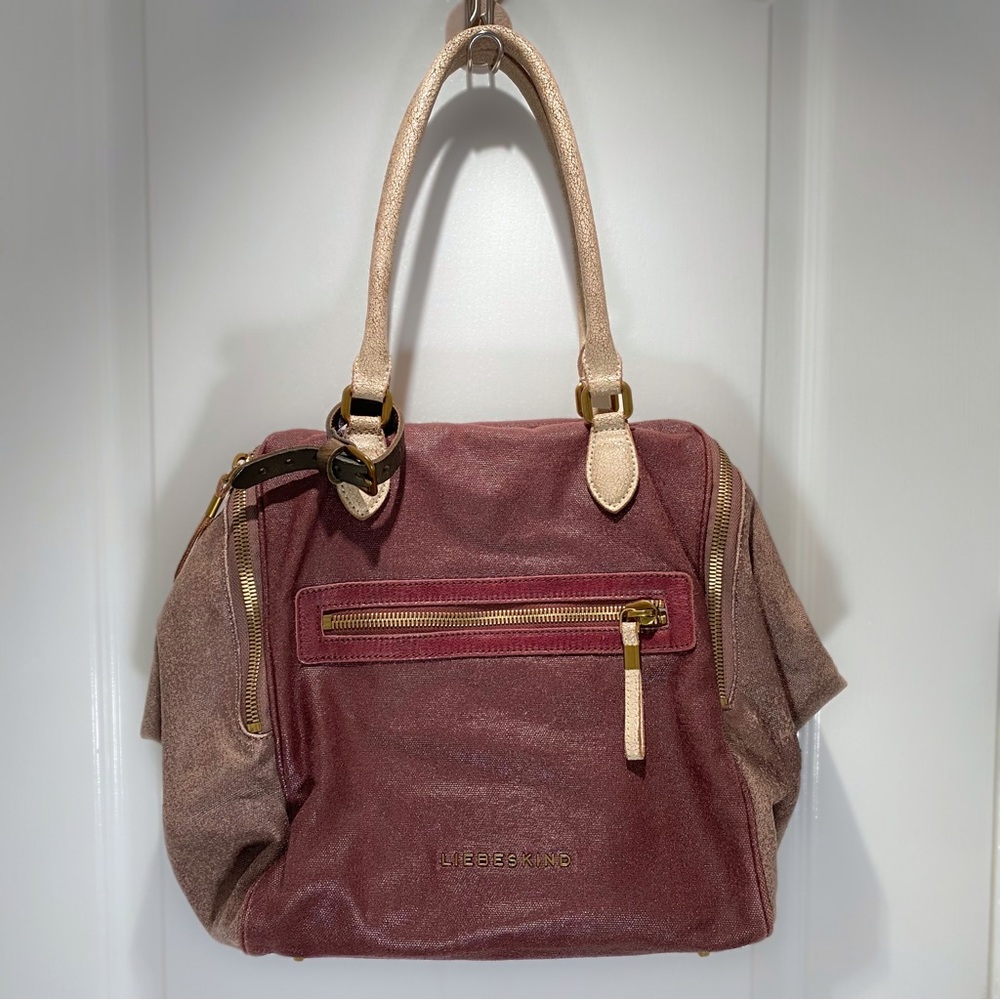 Liebeskind multi compartment handbag | zippers | gold tone hardware